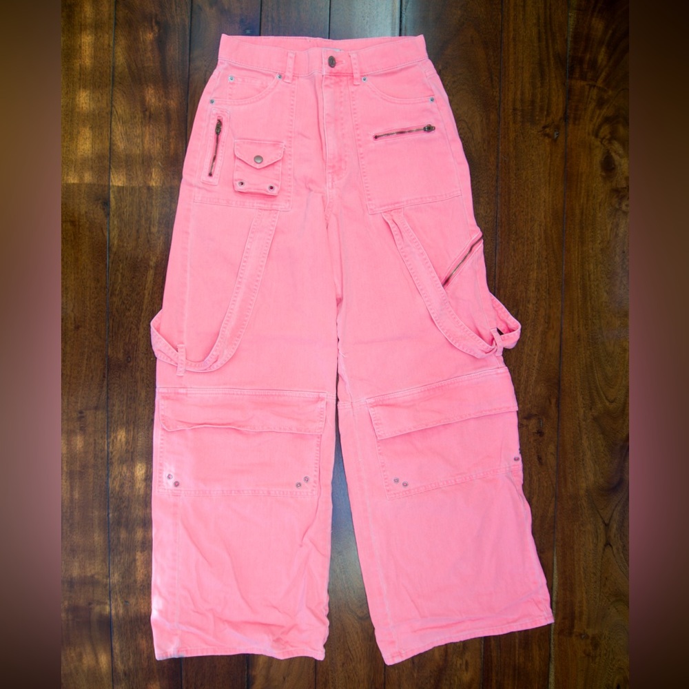 BDG Rave Skater Cargo Jean Pink Urban Outfitters